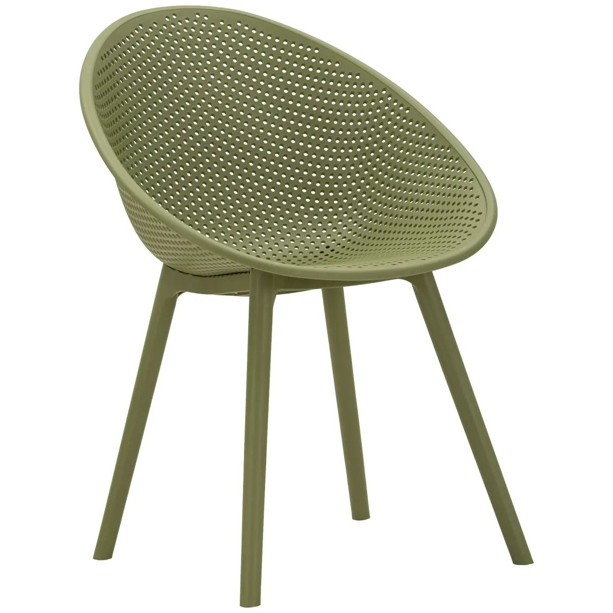Sedie > Dmora Sedia 2 Sedie Adatto per Indoor/outdoor, Materiale Struttura in Plastica - Tansen Verde