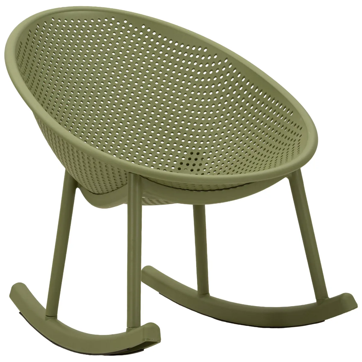 Sedie > Dmora Sedia 2 Sedie a Dondolo, Adatto per Indoor/outdoor, Materiale Struttura in Plastica - Phunt Verde