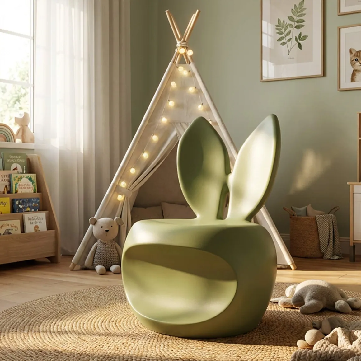 Sedia Verde una Sedia Adatto per Indoor/outdoor, Materiale Struttura in Plastica - Mrauk