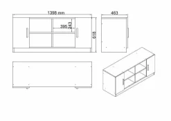 Set Da Ufficio > Dmora Set da ufficio Abutilon, Noce e Antracite Nero Antracite, Marrone Noce