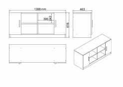 Set da ufficio Nari, Noce e Antracite