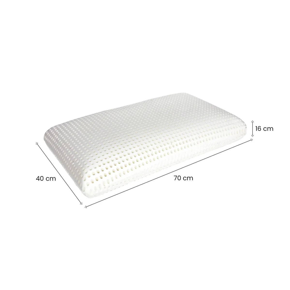 Guanciali > Dmora Set di 2 guanciali Cerfoglio, Made in Italy, 70x40 h16 cm, Bianco Bianco, Bianco