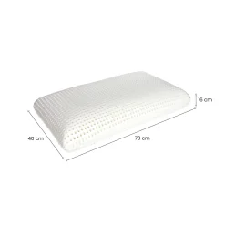 Guanciali > Dmora Set di 4 guanciali Cerfoglio, Made in Italy, 70x40 h16 cm, Bianco Bianco, Bianco