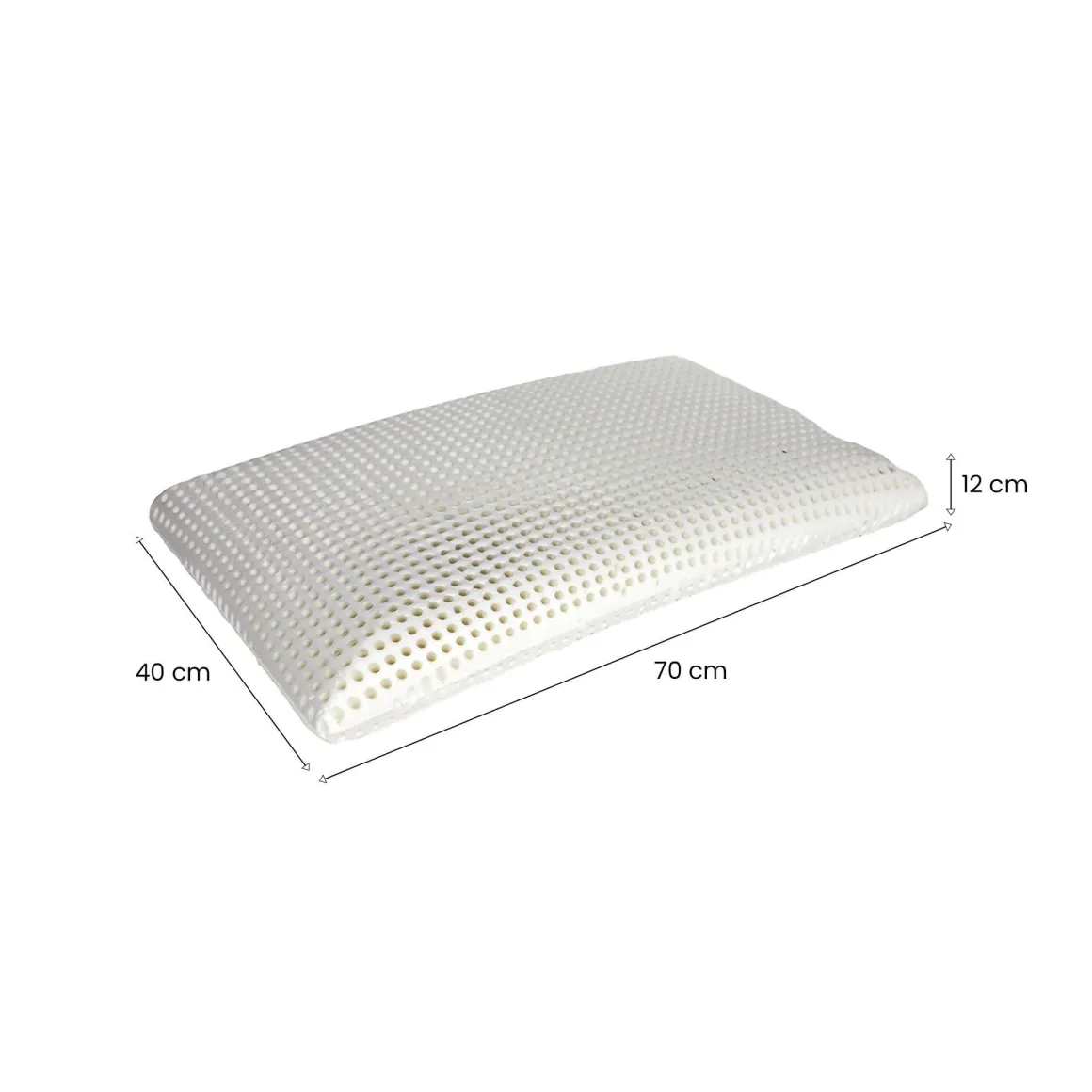 Set di 4 guanciali Citronella, Made in Italy, 70x40 h12 cm, Bianco