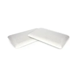 Set di 2 guanciali Menta, Made in Italy, 70x39 h10 cm, Bianco