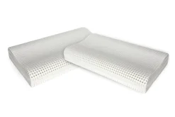 Guanciali > Dmora Set di 2 guanciali Origano, Made in Italy, 70x41 h12 cm, Bianco Bianco, Bianco