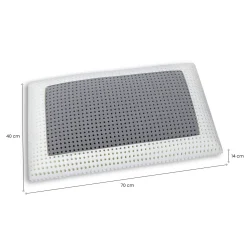 Set di 4 guanciali Prezzemolo, Made in Italy, 70x40 h14 cm, Bianco
