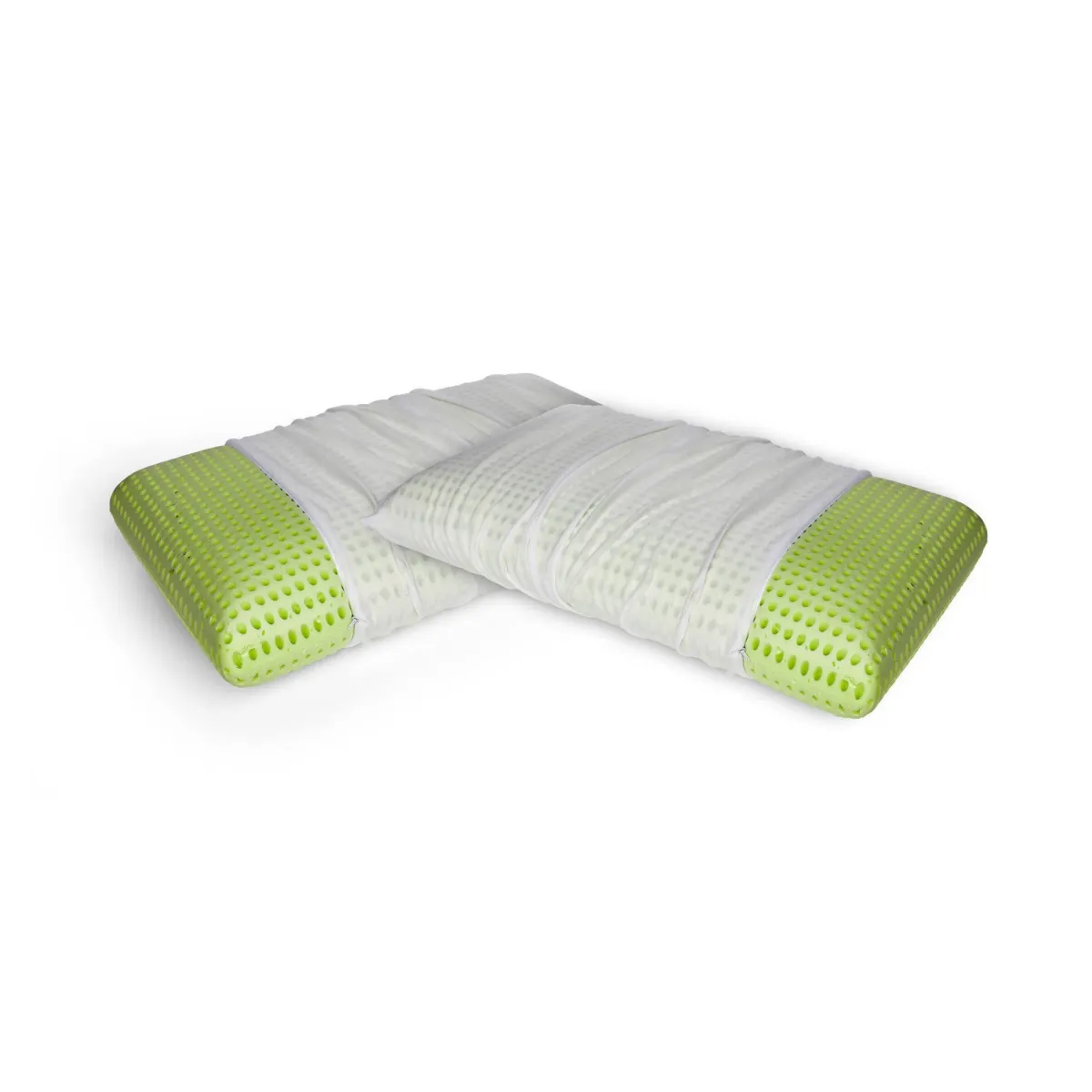 Guanciali > Dmora Set di 2 guanciali Rosmarino, Made in Italy, 70x40 h16 cm, Bianco Bianco, Bianco