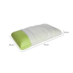 Guanciali > Dmora Set di 4 guanciali Rosmarino, Made in Italy, 70x40 h16 cm, Bianco Bianco, Bianco