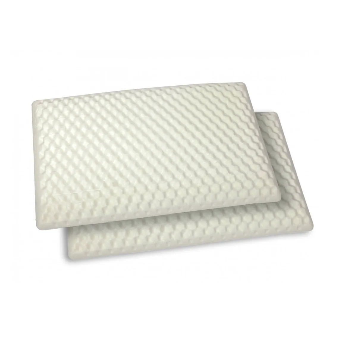 Set di 2 guanciali Ruta, Made in Italy, 73x43 h14 cm, Bianco
