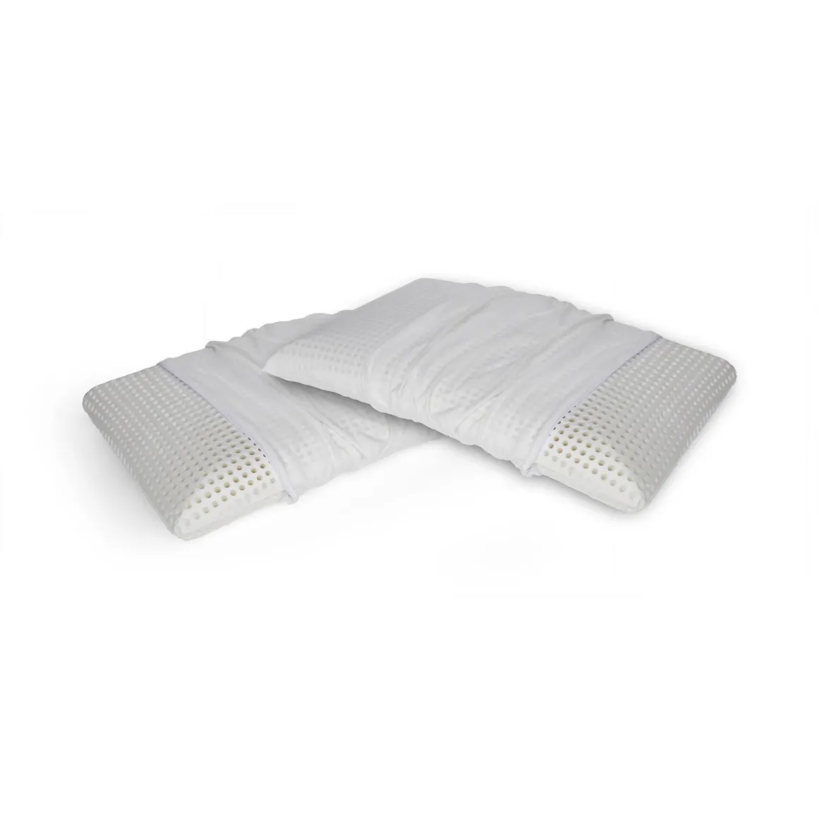 Set di 4 guanciali Timo, Made in Italy, 70x40 h12 cm, Bianco