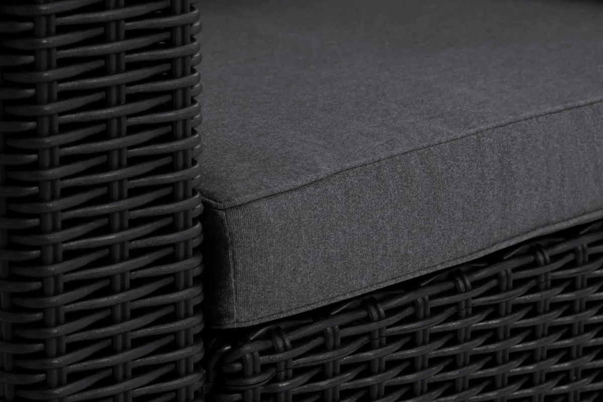 Poltrone|Poltrone Da Esterno > Dmora Set di 2 poltrone da esterno Miramichi, 83x68 h72 cm, Antracite Nero Antracite