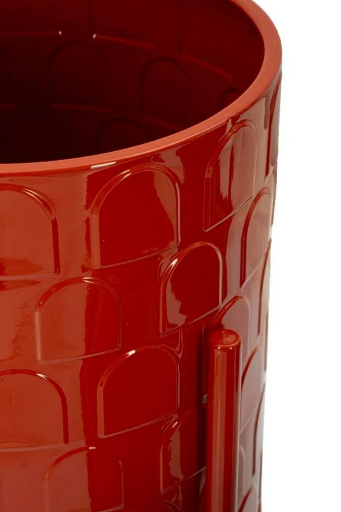 Set di 3 portavasi Cisterna, 36x36 h57 cm, Rosso