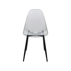 Sedie > Dmora Set di 2 sedie casual in plastica fume - Amstrong Grigio Fume