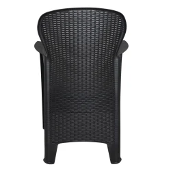 Sedie Da Esterno|Sedie > Dmora Set di 2 sedie da esterno in plastica antracite - Amilton Grigio Antracite