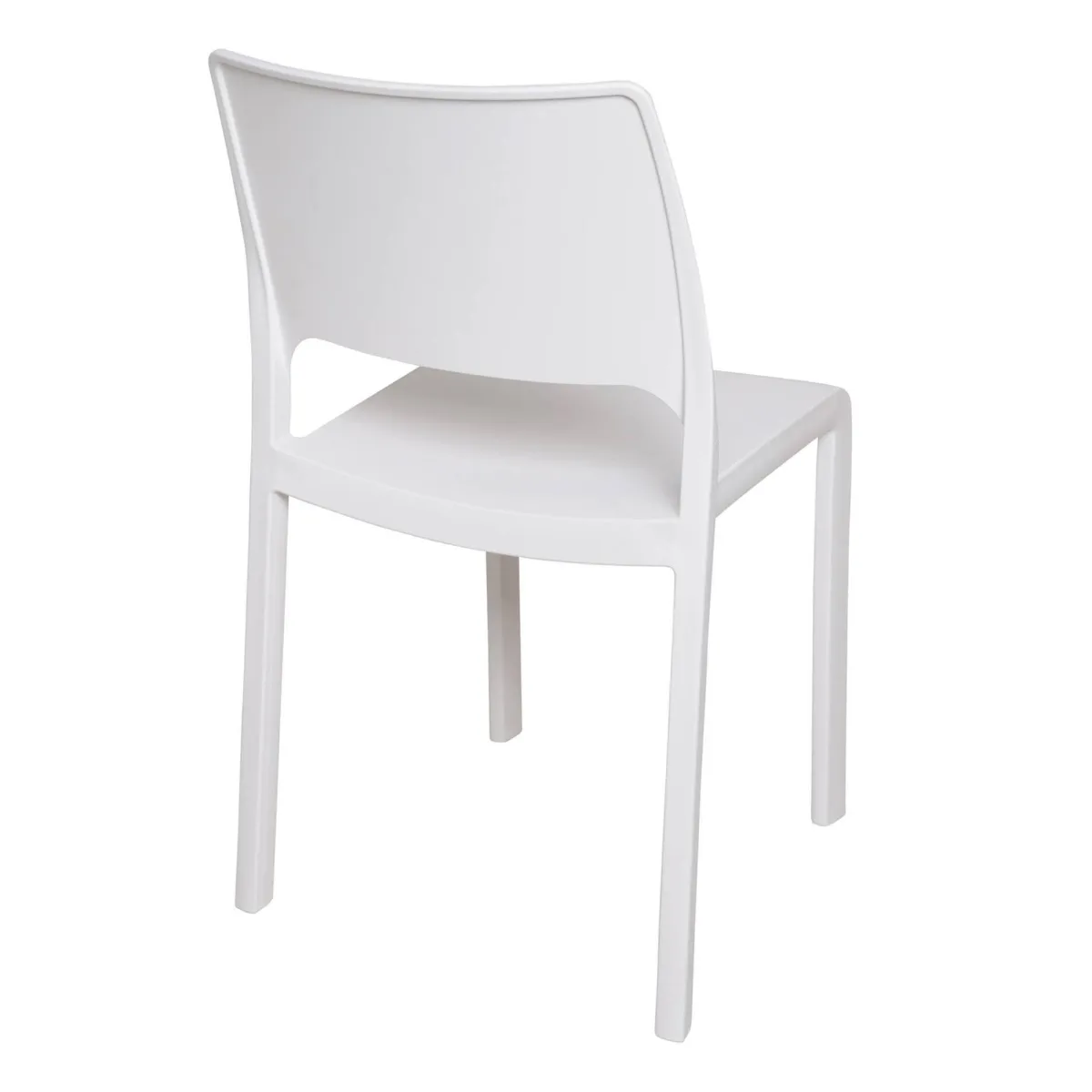 Sedie Da Esterno|Sedie > Dmora Set di 2 sedie da terrazzo impilabili - Cereseto Bianco