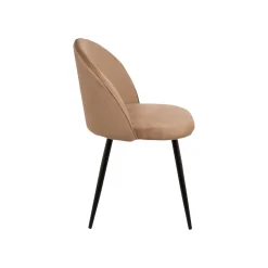 Set di 2 sedie design imbottite in velluto beige - Achito