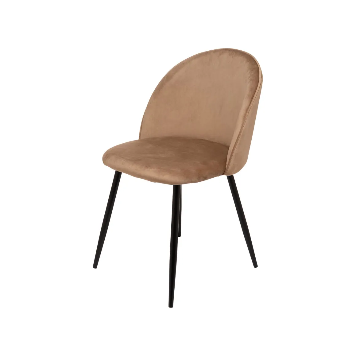 Set di 2 sedie design imbottite in velluto beige - Achito