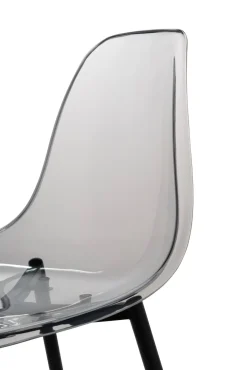Cucina|Salotto > Dmora Set di 4 sedie design in plastica fume - Amstrong Grigio Fume