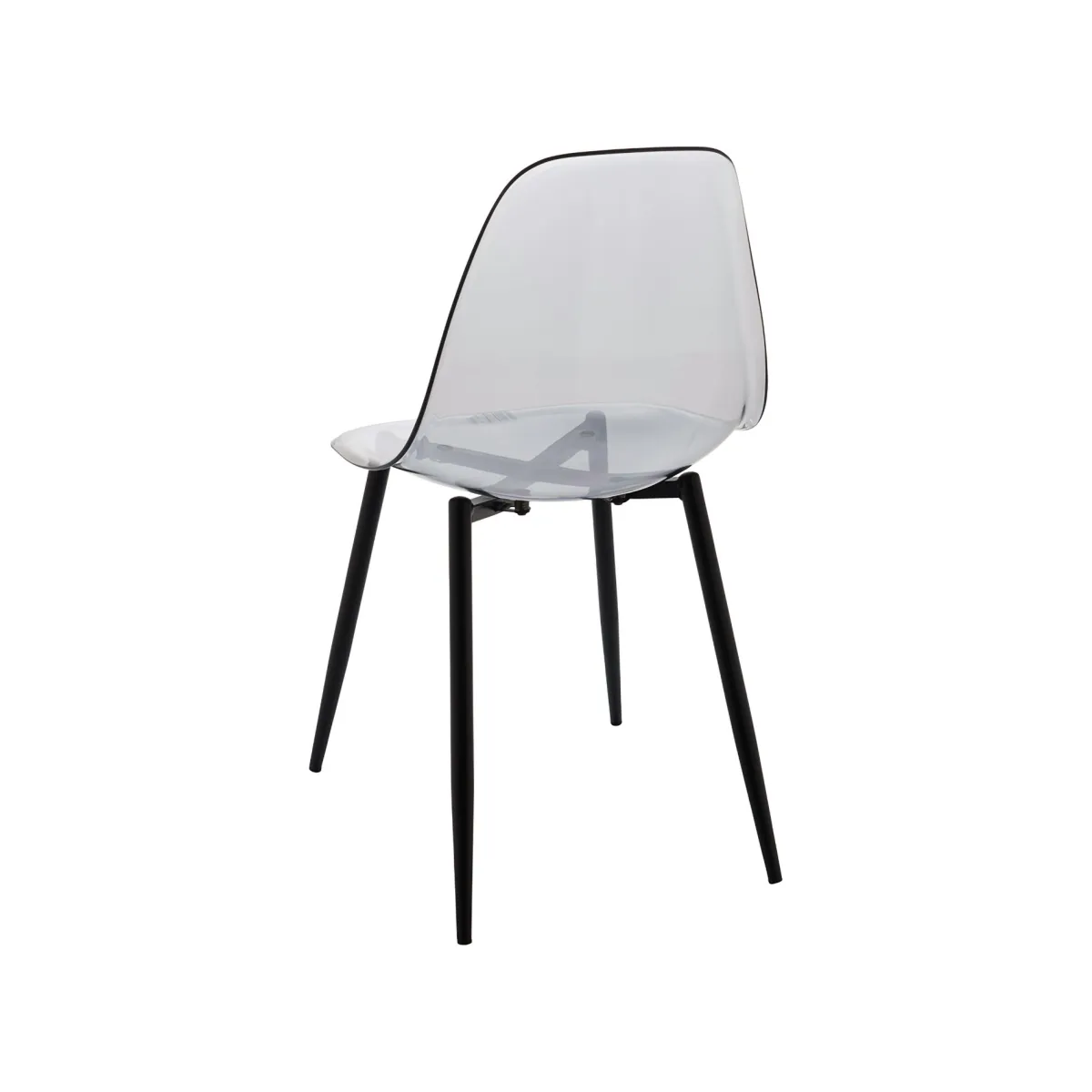 Cucina|Salotto > Dmora Set di 4 sedie design in plastica fume - Amstrong Grigio Fume
