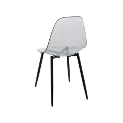 Sedie > Dmora Set di 6 sedie design in plastica fume - Amstrong Grigio Fume