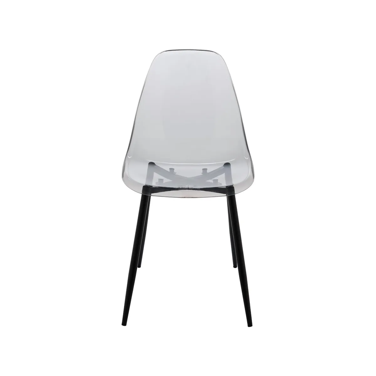 Sedie > Dmora Set di 6 sedie design in plastica fume - Amstrong Grigio Fume