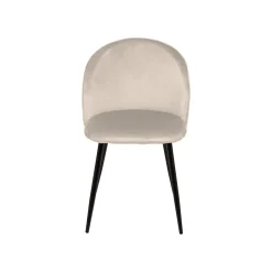Set di 6 sedie eleganti imbottite in velluto grigio chiaro - Achito