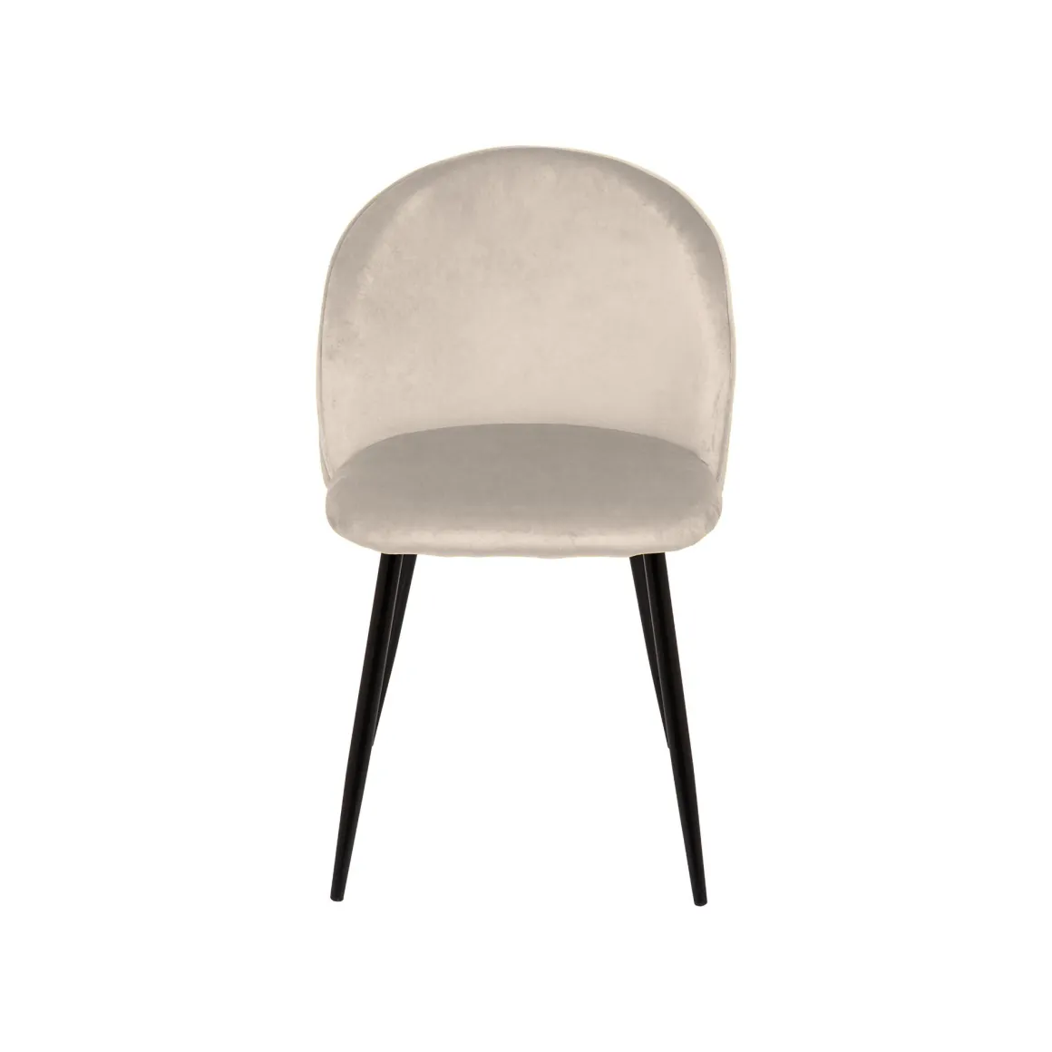 Set di 6 sedie eleganti imbottite in velluto grigio chiaro - Achito