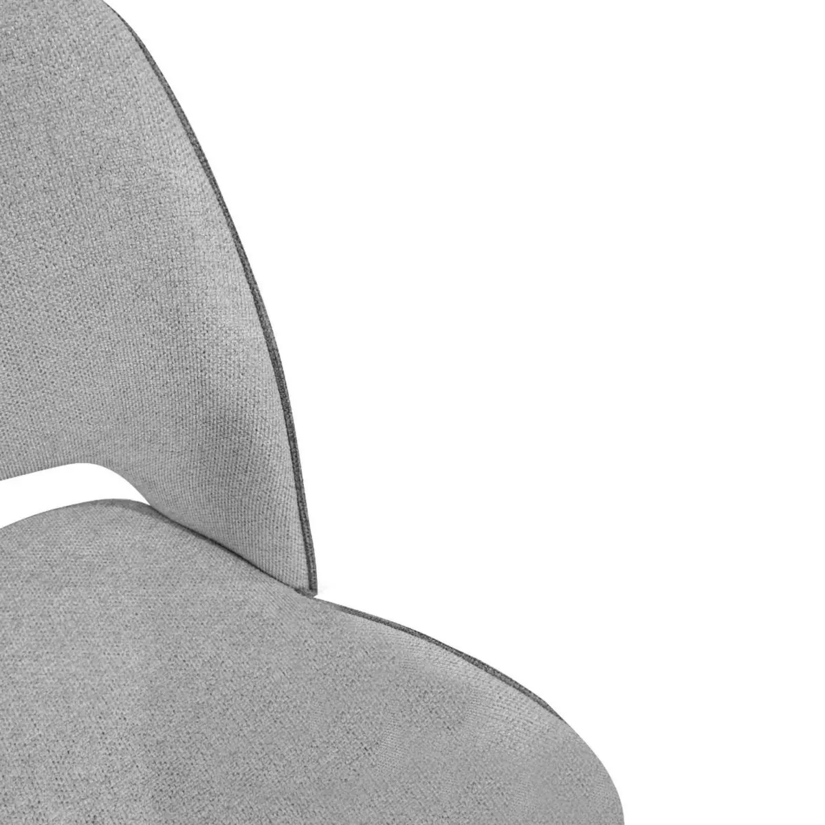 Sedie > Dmora Set di Sedie Grigio Chiaro Nero 4 Sedie Imbottito, Sfumatura Colore Struttura Chiaro - Staffolo Nero, Grigio Chiaro