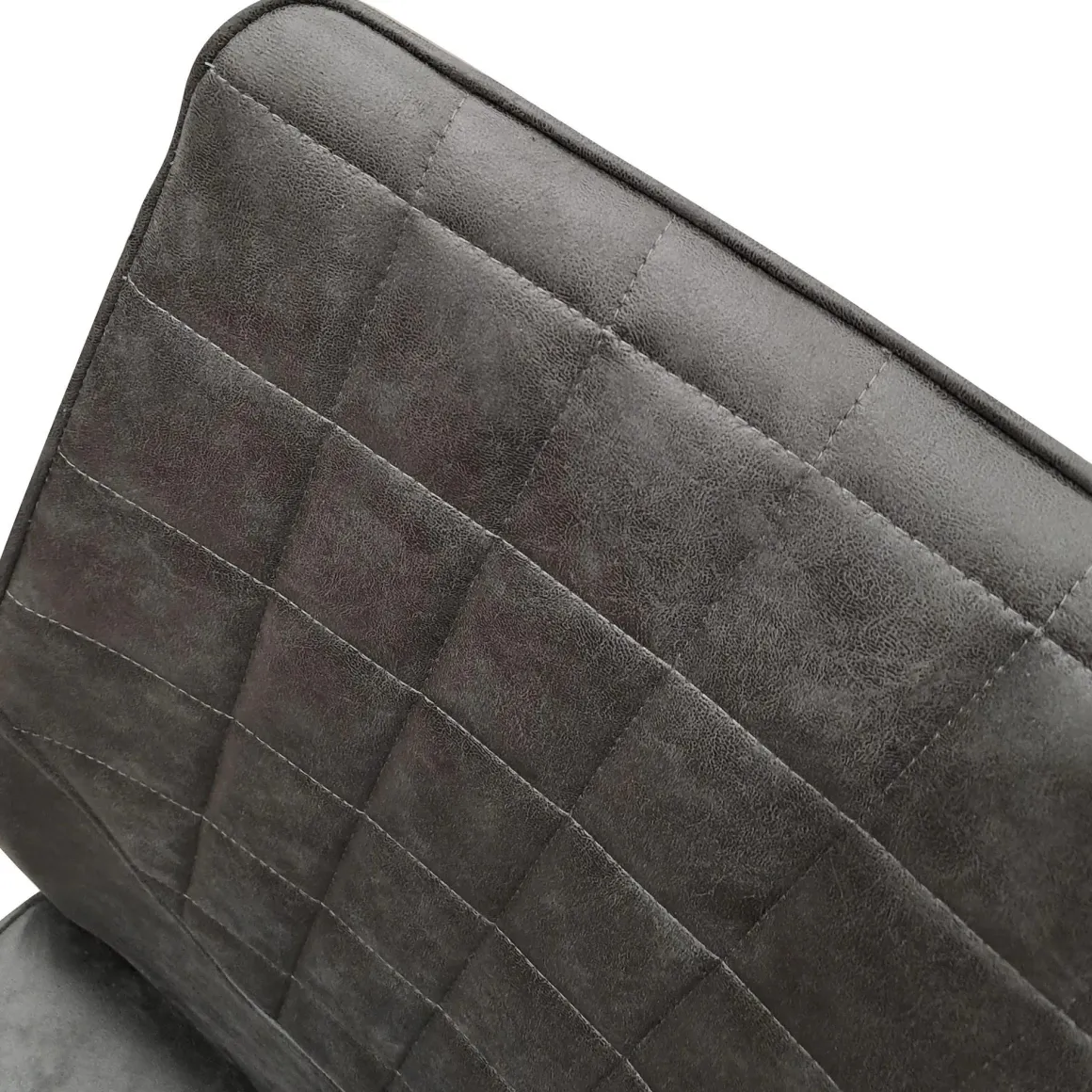 Sedie > Dmora Set di Sedie Grigio Scuro Nero 8 Sedie Effetto Invecchiato, Imbottito - Ispani Nero, Grigio Scuro