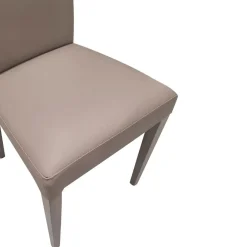 Sedie > Dmora Set di Sedie 4 Sedie Imbottito, Effetto Laccato - Ferraris Grigio Tortora