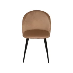 Set di 4 sedie imbottite eleganti in velluto beige - Achito