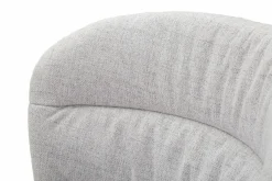 Set di 2 sedie imbottite in tessuto nero e grigio - Leo