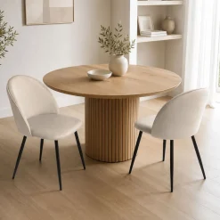 Sedie > Dmora Set di 2 sedie imbottite in velluto - Achito Grigio Chiaro