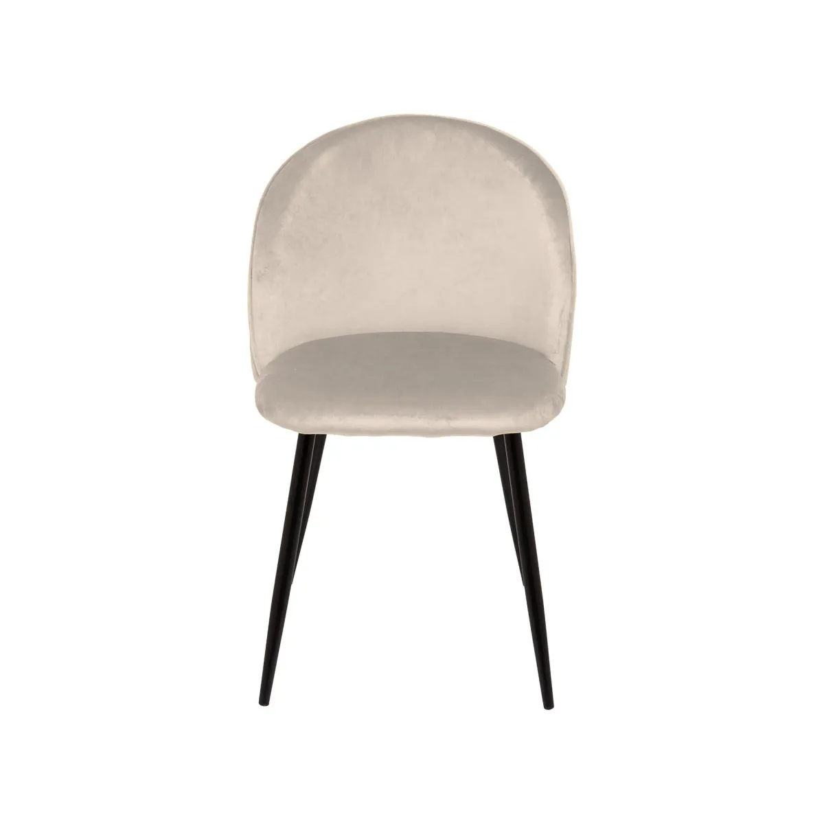 Sedie > Dmora Set di 2 sedie imbottite in velluto - Achito Grigio Chiaro