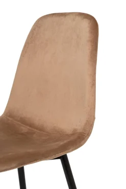 Set di 4 sedie pranzo imbottite in velluto beige - Arter