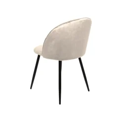 Sedie > Dmora Set di 4 sedie soggiorno imbottite in velluto - Achito Grigio Chiaro