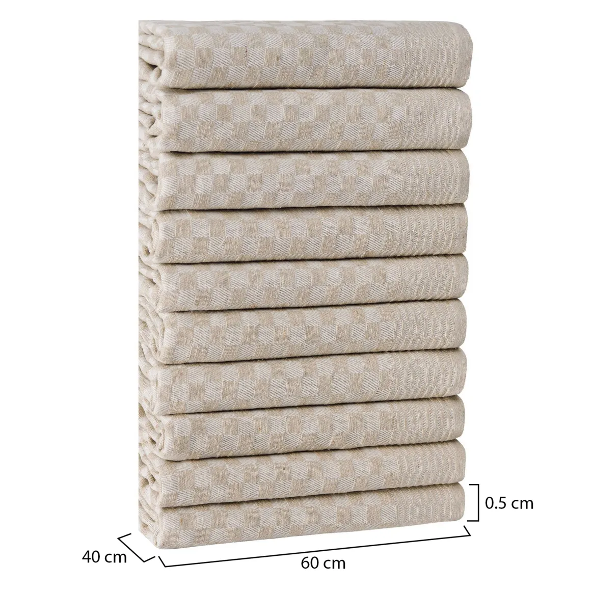 Set di 10 strofinacci Munster, 40x60 cm, Crema