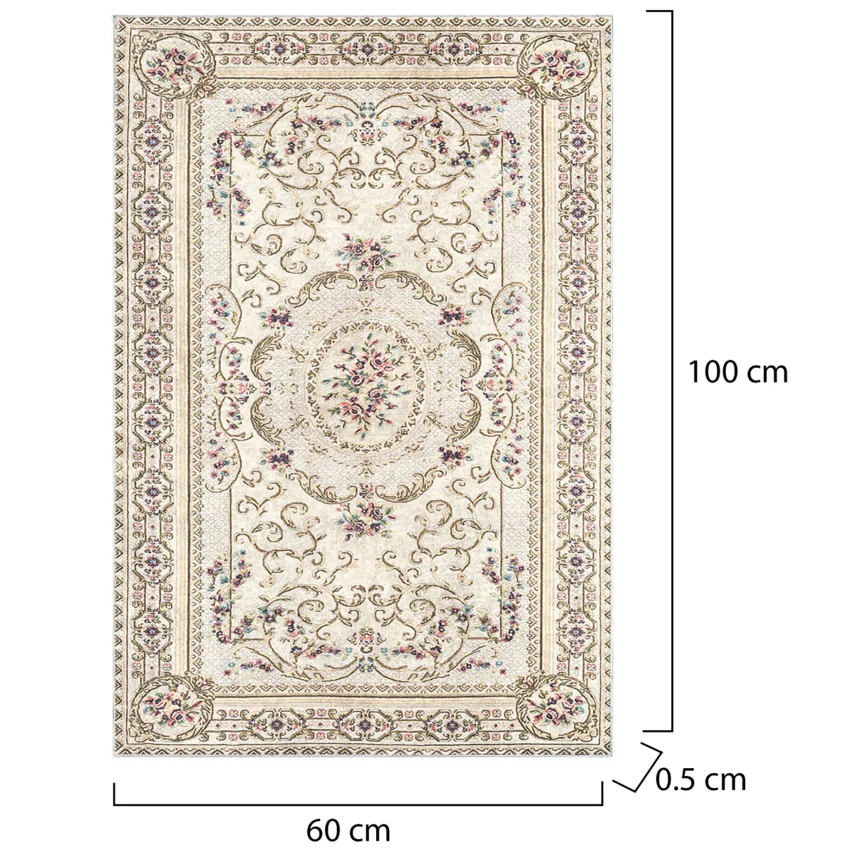Tappeti Da Bagno > Dmora Set di 2 tappeti da bagno Michigan City, 100x60 cm, Eleganza dorata Multicolore