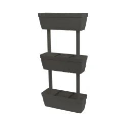 Set di 3 vasi Aldunga, 49x22h16 cm, Antracite