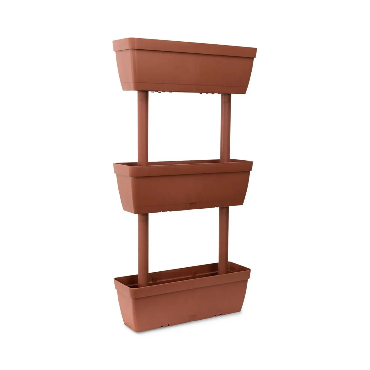 Oggettistica|Vasi > Dmora Set di 3 vasi Aldunga, 49x22h16 cm, Marrone