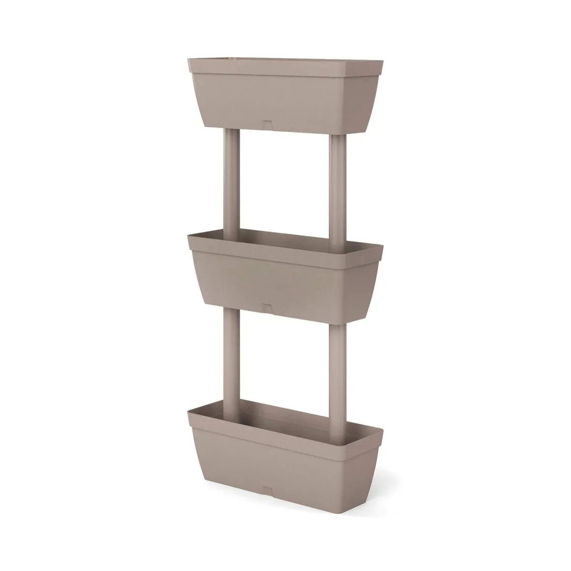 Set di 3 vasi Aldunga, 49x22h16 cm, Tortora