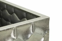 Oggettistica|Vasi > Dmora Set di 3 vasi Cavatore, 38x38 h91 cm, Argento