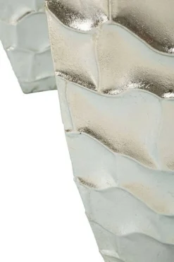 Oggettistica|Vasi > Dmora Set di 3 vasi Cavatore, 38x38 h91 cm, Argento