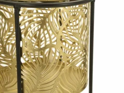 Oggettistica|Vasi > Dmora Set di 2 vasi Dore, 17x17 h45 cm, Nero e Oro Oro, Nero
