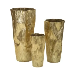 Set di 3 vasi Frentano, 41x39 h83 cm, Oro