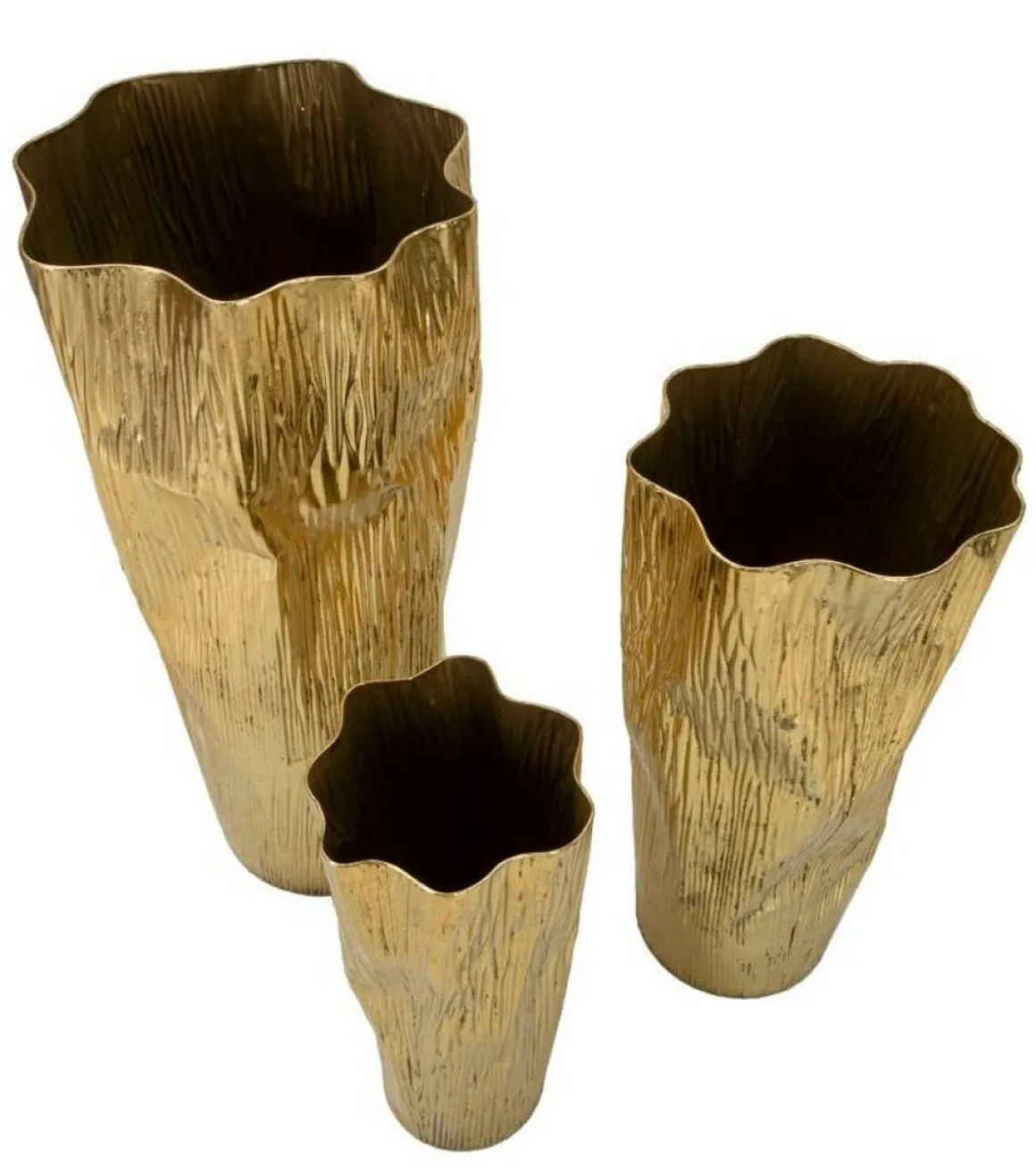 Set di 3 vasi Frentano, 41x39 h83 cm, Oro