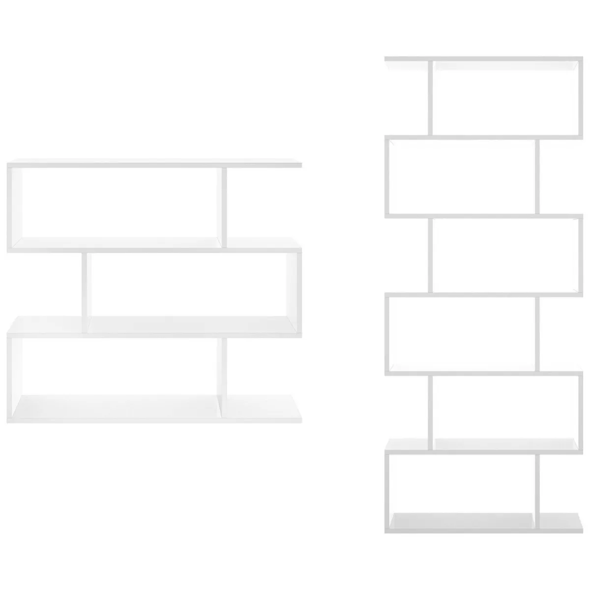 Librerie > Dmora Set Libreria Modulabile 9 Ripiani, Installazione a Muro - Jesolo Bianco