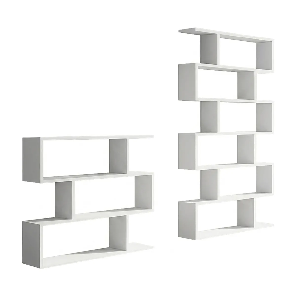 Librerie > Dmora Set Libreria Modulabile 9 Ripiani, Installazione a Muro - Jesolo Bianco