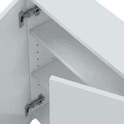 Mobili Sottolavabo > Dmora Set Mobili Bagno 4 Ripiani 6 Ante, 7 Vani - Trevico Bianco Lucido